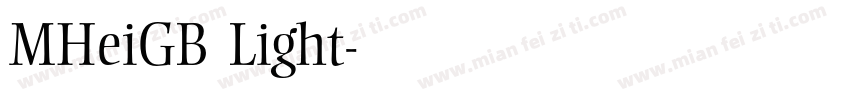 MHeiGB Light字体转换